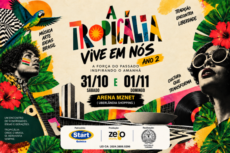A Tropicália Vive em Nós retorna a Uberlândia para celebrar música, cultura e liberdade criativa